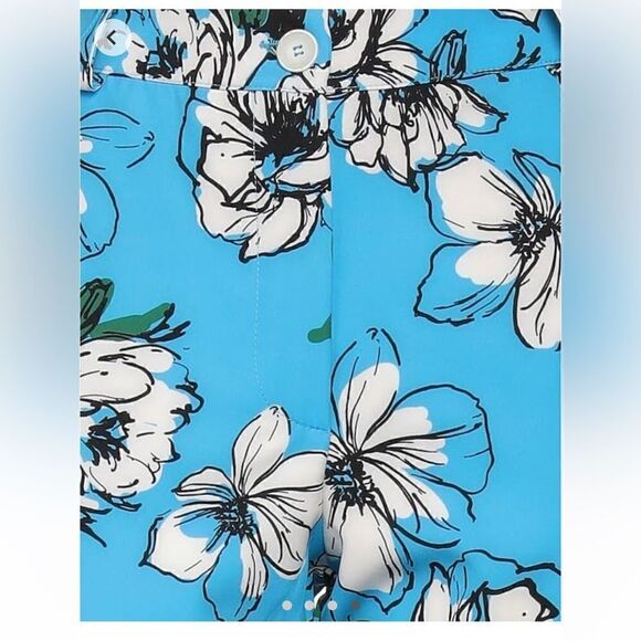 Haveone. Blue floral suit. Jacket with pants - Picture 8 of 10